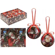 Prémium vintage Karácsonyfa gömb szett " Santa