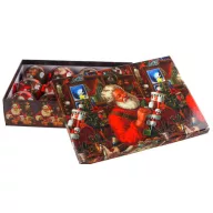 Prémium vintage Karácsonyfa gömb szett " Santa