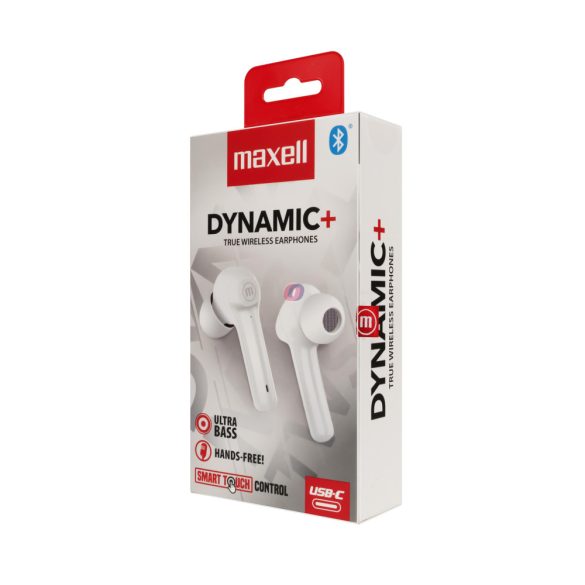 Maxell BT Dynamic+TWS fülhallgató - fehér