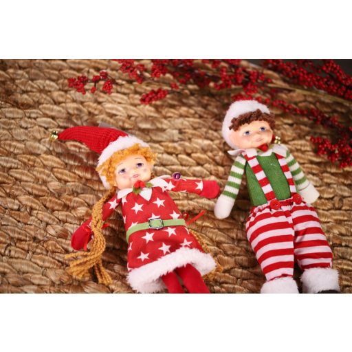 XL Luxury Karácsonyi Elf manó Fiú és lány 45 cm