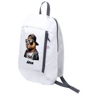   Személyre szabható Capybara Hátizsák, egyedi névvel, fehér