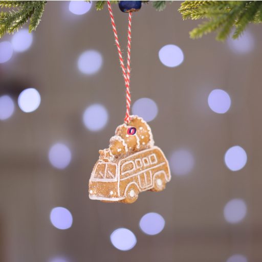 Luxury Mézeskalács autós karácsonyfadísz figurák 7,5 cm 3.f