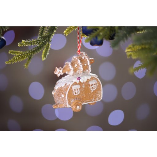 Luxury Mézeskalács autós karácsonyfadísz figurák 7,5 cm 3.f