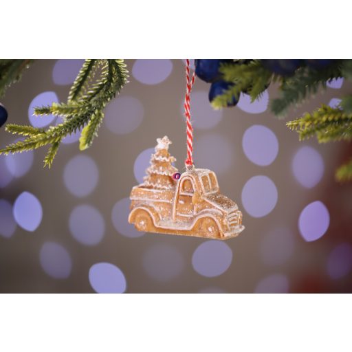 Luxury Mézeskalács autós karácsonyfadísz figurák 7,5 cm 3.f