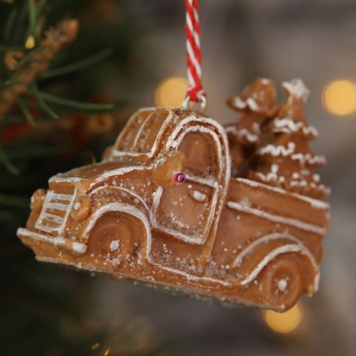 Luxury Mézeskalács autós karácsonyfadísz figurák 7,5 cm 3.f