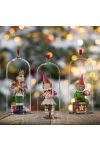Luxury Karácsonyi figura üvegbúrában, 3 féle választható kivitel