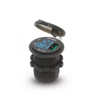   Szivargyújtó helyére beépíthető USB aljzatLED feszültségkijelzésselkék - csavaros1 x USB