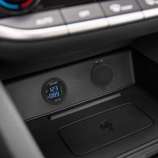 Szivargyújtó helyére beépíthető USB aljzatLED feszültségkijelzésselkék - csavaros1 x USB