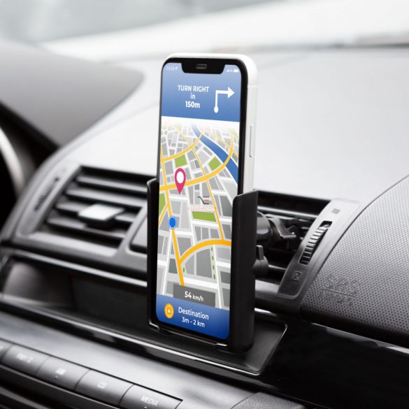 Telefontartó - szellőzőrácsra rögzíthető - fekete - 54995