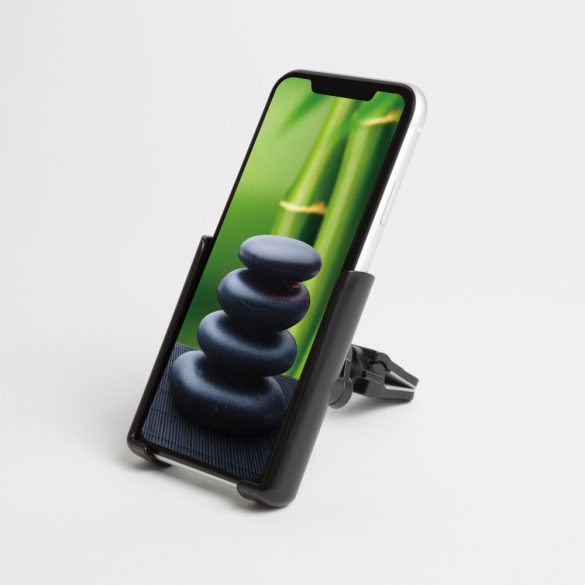 Telefontartó - szellőzőrácsra rögzíthető - fekete - 54995