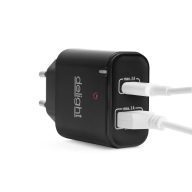   Hálózati Adapter USB + Type-C PD20W gyorstöltéssel - fekete