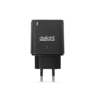   Hálózati Adapter USB + Type-C PD20W gyorstöltéssel - fekete