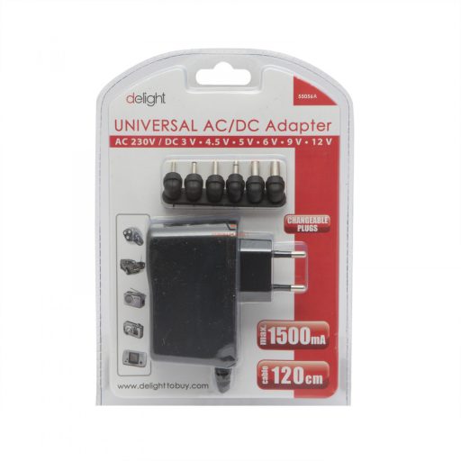 Univerzális adapter  3-12V • 1A • 12W 6 DC dugó