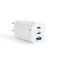 Hálózati Adapter USB + Type-C PD45W gyorstöltéssel - fehér