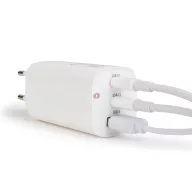   Hálózati Adapter USB + Type-C PD45W gyorstöltéssel - fehér