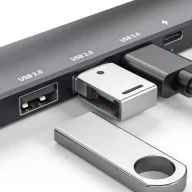   Multifunkciós USB Hub - HDMI + Type-C 3.0 - 3xUSB-A, 1xType-C - 5 Gbps, 100 W - fekete