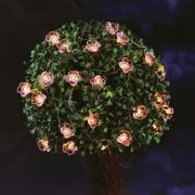   Napelemes sakura virág fényfüzér 25 LED szolár égősor melegfehér 2,4 m