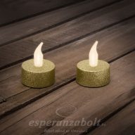 LED-es teamécses AJÁNDÉK ELEMMEL arany 2db LED-es teamécses AJÁNDÉK ELEMMEL arany 2db