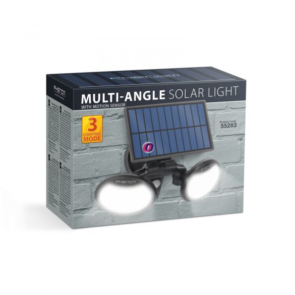 Napelemes Mozgásérzékelős szolár reflektor forgatható fejjel 2 COB LED