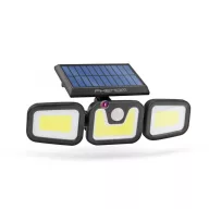   Napelemes mozgásérzékelős szolár reflektor forgatható fejjel 3 COB LED 600lm