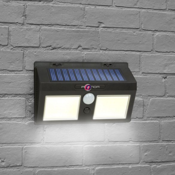 Mozgásérzékelős napelemes szolár reflektor fali COB LED - 55287