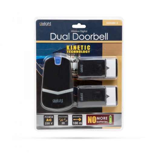 Digitális elem- és vezeték nélküli csengő - Kinetic dupla kültéri egységgel - 55343BK-2