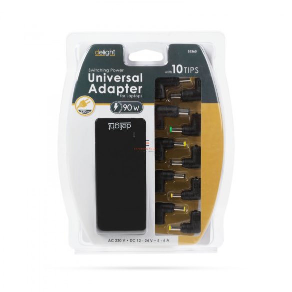 Univerzális laptop/notebook töltő adapter tápkábellel 12 24V / 5 6A 90W