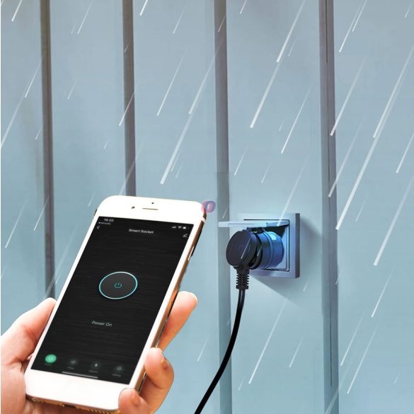Smart Wi-Fi aljzat, kültéri konnektor dugalj IPX4 Amazon Alexa, Google Home, Siri, IFTTT