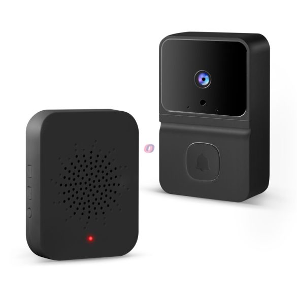 Smart video kaputelefon, fekete, HD, Wi-Fi ,IOS, Android