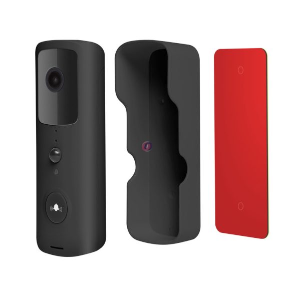 Smart video kaputelefon, fekete, FullHD, PIR, Micro SD, Wi-Fi , IOS, Android