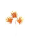 Selyemvirág pálma levél 70x50x3cm narancssárga