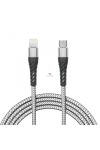 Adatkábel - iPhone Lightning - Type-C szürke - 1 m