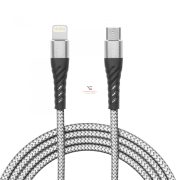 Adatkábel - iPhone Lightning - Type-C szürke - 1 m