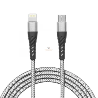 Adatkábel - iPhone Lightning - Type-C szürke - 1 m