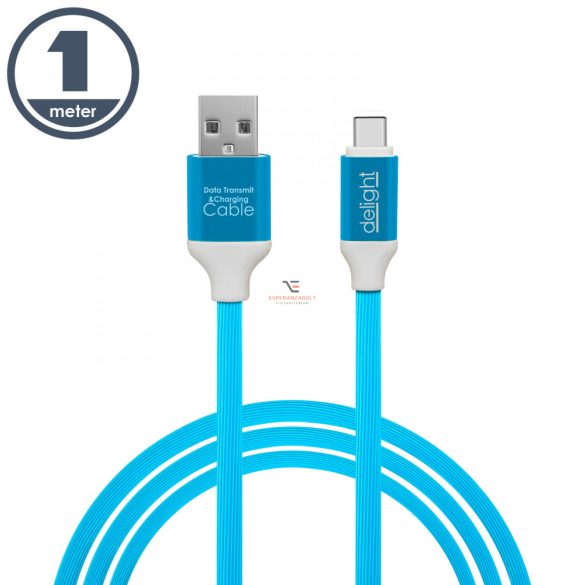 Adatkábel USB Type-C szilikon bevonat 4 szín 1 m