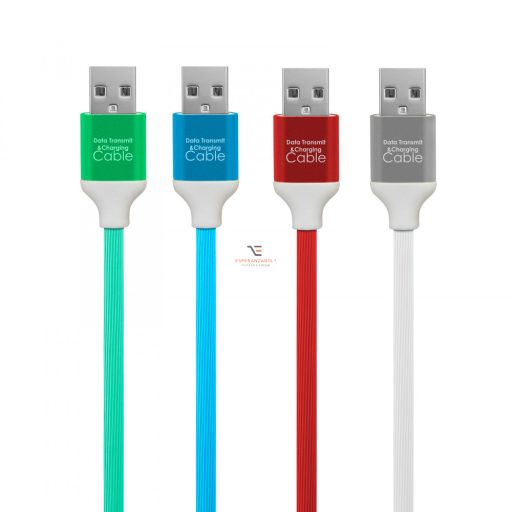 Adatkábel USB Type-C szilikon bevonat 4 szín 1 m