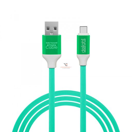 Adatkábel USB Type-C szilikon bevonat 4 szín 1 m