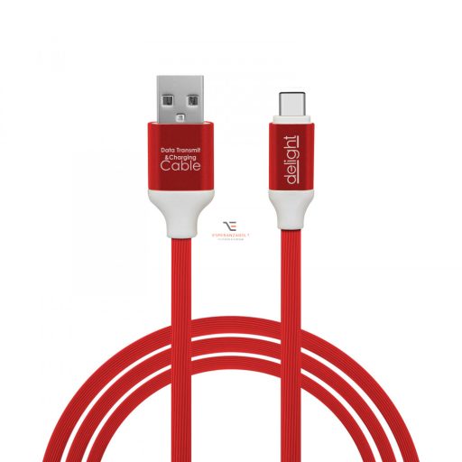 Adatkábel USB Type-C szilikon bevonat 4 szín 1 m
