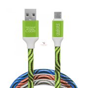 Adatkábel - microUSB  szövet bevonat 4 szín - 2 m