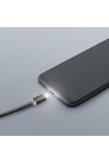 Adatkábel - USB Type-C LED fénnyel fekete - 1 m - max 2A