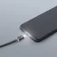 Adatkábel - USB Type-C LED fénnyel fekete - 1 m - max 2A