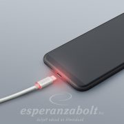   Delight Iphone kábel töltő és adatkábel lightning világító fehér