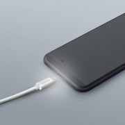 Adatkábel - MicroUSB LED fénnyel fehér - 1 m