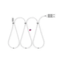 Mágneses adatkábel - MicroUSB - 2A - fehér