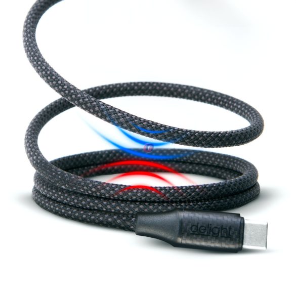 Adatkábel - Type-C / Type-C - mágneses - fekete - 1m - 3A - 60W
