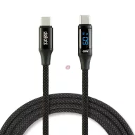   Adatkábel - Type-C / Type-C - mágneses - fekete - 1m - 3A - 60W gyorstöltéssel