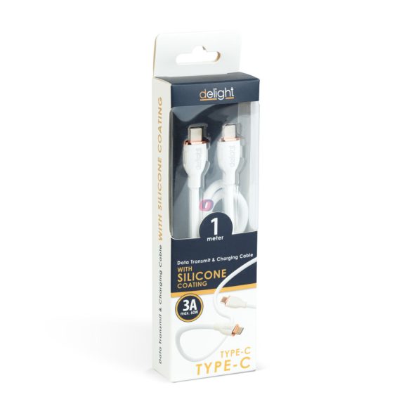 Adatkábel - Type-C / Type-C - mágneses - fekete - 1m - 3A - 60W