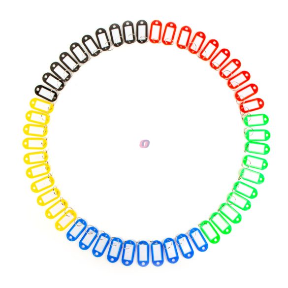 Kulcsjelölő - 5 szín - műanyag - 50 db / csomag