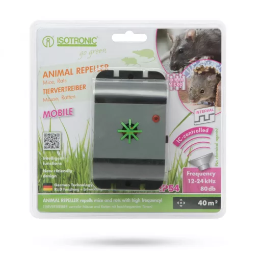 Egér- és patkányriasztó LED visszajelzővel 6 x AAA