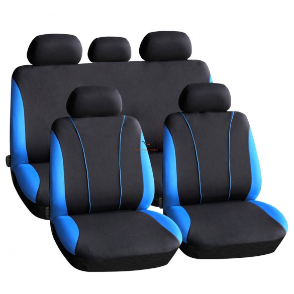 Autós üléshuzat szett - kék / fekete - 9 db-os - HSA001